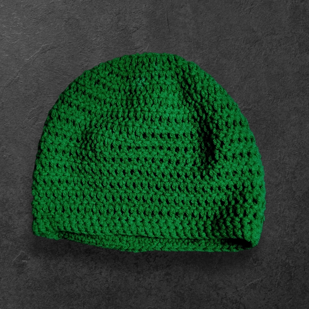 Green Crochet Beanie